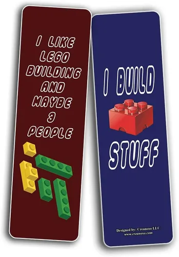 Vista 5 de Creanoso Divertidos marcadores de Lego (5 juegos x 6 tarjetas) – Juego de tarjetas inspiradoras diarias – Interesante libro de páginas – Gran regalo