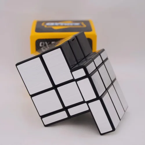 Vista 4 de Bukefuno QY Toys - Espejo de 3 x 3 bloques de cubo plateado, rompecabezas mágico de 3 x 3 x 3 pulgadas, versión plateada