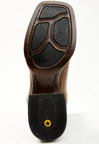 Vista 6 de Cody James Hoverfly British Xero Gravity Performance - Botas occidentales de cuero para hombre, fabricadas con cuero de grano completo, plantilla