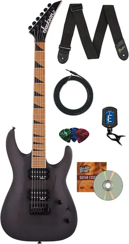 Vista 17 de Jackson JS Series Dinky JS20 DKQ 2PT Transparent Black Burst Paquete con cable, afinador, correa, púas y DVD de guitarra Austin Bazaar