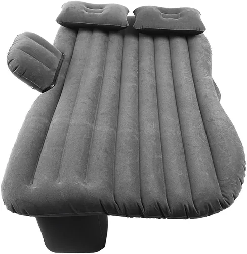 Vista 8 de Cama inflable para coche, asiento trasero, colchón de aire para descanso, sueño, viajes, campamento (negro)