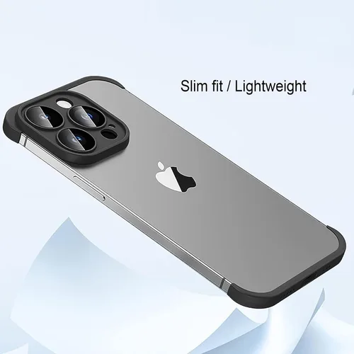 Vista 5 de Funda para iPhone 15 Pro con protector de lente de cámara, almohadilla de borde de esquina sin marco, suave y delgada de silicona TPU a prueba