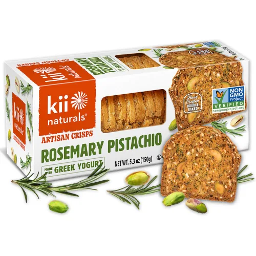 Vista 7 de Kii Naturals Tostadas artesanales, galletas tipo cracker para snacks saludables para queso, carnes, untables, tabla de charcutería - sin OMG