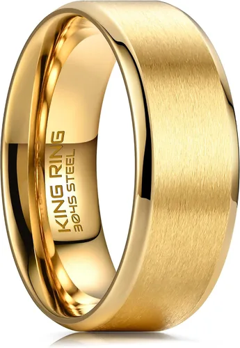 Vista 9 de King Ring 4/6/8mm Basic Rings – Super Polished Matt Finish Mens Rings Wedding Bands for Men & Women – Designed in USA