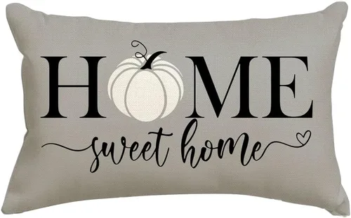 Vista 9 de RABUSOFA Almohadas de Otoño Fundas Decorativas de Cojín, Fundas de Almohada de Otoño de 16x16 Pulgadas, Fundas de Almohada de Calabaza para Acción
