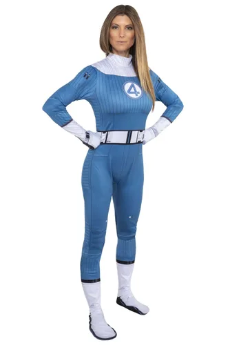Vista 3 de Disfraz de Mujer Mujer Invisible de los Cuatro Fantásticos en Traje Zentai Multicolor