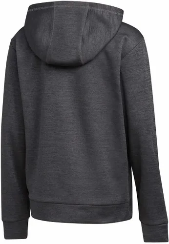 Vista 2 de adidas Youth Tech - Sudadera con capucha de forro polar (as1, alfa, L, regular, gris oscuroverde neón), Gris