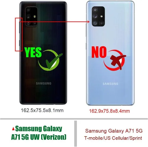 Vista 2 de Funda para Samsung Galaxy A71 5G UW (no compatible con Samsung A71 5G) de cuerpo completo, a prueba de golpes, con protector de pantalla integrado