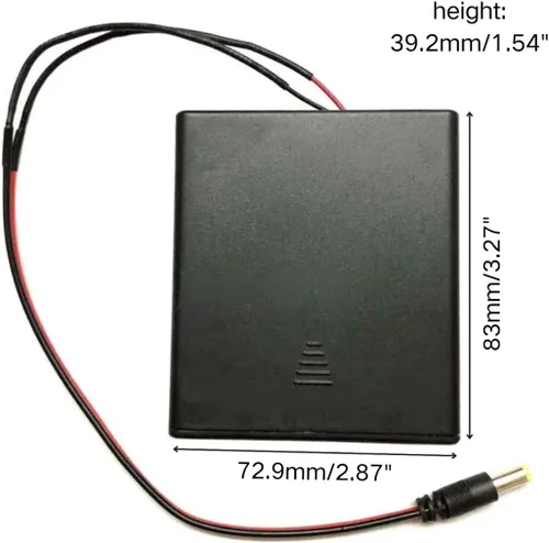 Vista 34 de 2 unidades de soporte para pilas D de 8 ranuras con respaldo doble y cables, caja para pilas de tamaño D de 8x1.5V 8D bilateral