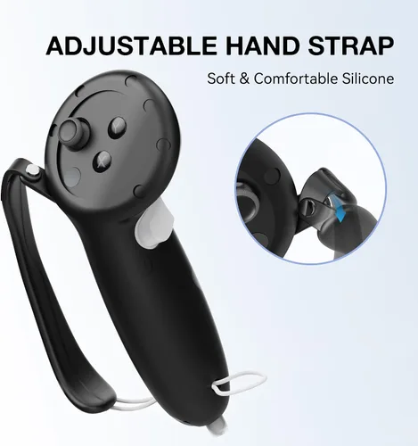 Vista 5 de APEXINNO Extended Handle Controller Grips Cover for Meta Quest 3 VR Accessories, Extension Controller Protector Cover Skin with Adjustable Hand