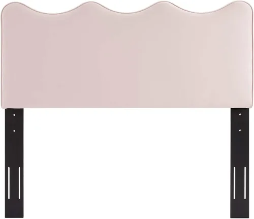 Vista 6 de Modway Athena Performance - Cabecera de terciopelo tamaño individual, color rosa