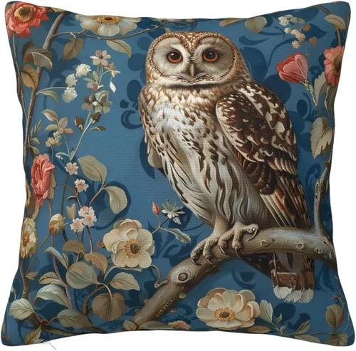 Vista 47 de Fundas de almohada William Morris diseño Strawberry Thief, fundas de almohada decorativas suaves para exteriores, fundas de almohada para decoración