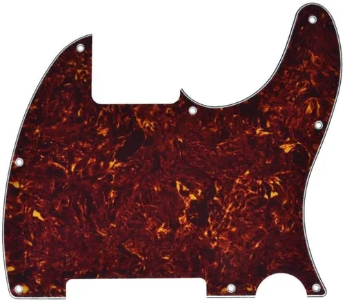 Vista 10 de KAISH Golpeador de 8 agujeros, liso, para guitarra Telecaster Esquire, perla de abulón