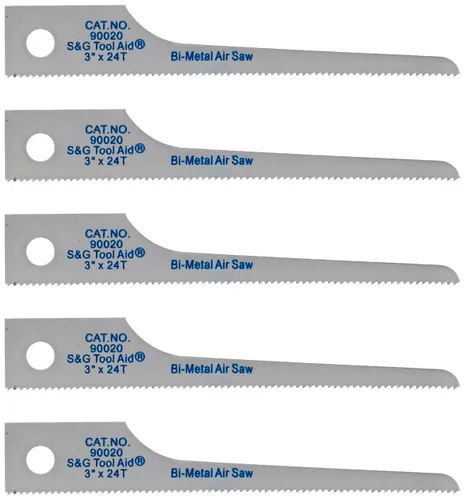 Vista 6 de S&G Tool Aid (90000) Hojas de sierra de aire recíproco, paquete de 5