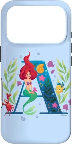 Vista 30 de Disney Carcasa para iPhone 17 con monograma de sirena y letra A para Ariel