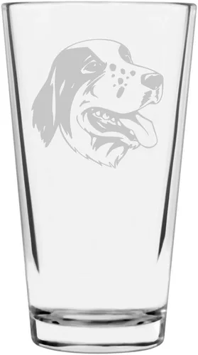 Vista 454 de Podenco Canario - Vaso de pinta de 16 onzas con temática de perro personalizado