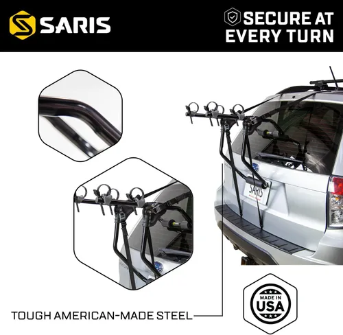 Vista 5 de Saris Guardian - Portabicicletas para maletero – Portabicicletas sin enganche para coche, sedán, hatchback, SUV, camioneta, montaje plegable
