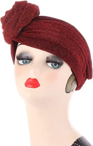Vista 3 de PRIVNOONE Turbante Big Flower brillante brillante Headwrap Cap