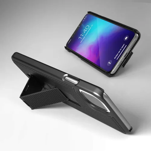 Vista 7 de Encased Funda para cinturón iPhone 11 con clip (Serie DuraClip) Funda ultradelgada con funda (Negro)