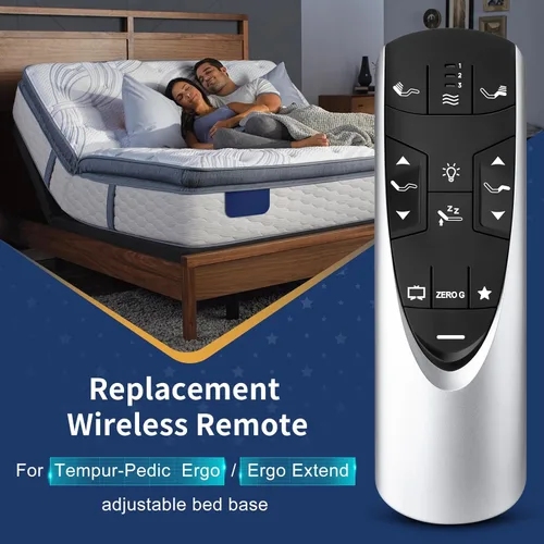 Vista 2 de Repuesto de mando a distancia para base de cama ajustable Tempurpedic Ergo/Ergo Extend, control remoto inalámbrico RF358A RF502A