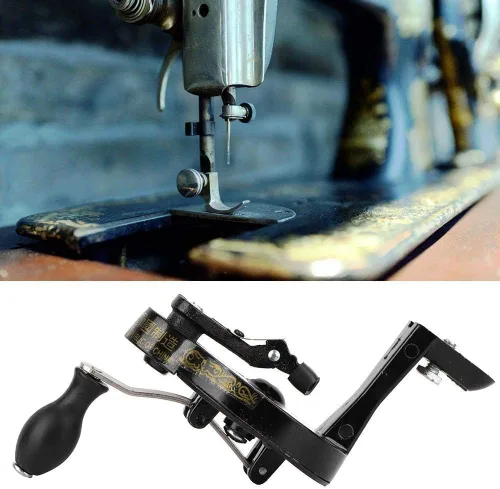 Vista 2 de Máquina de coser con manivela para máquinas de coser de ruedas de radios de ajuste vintage 15,127,128,66, 99