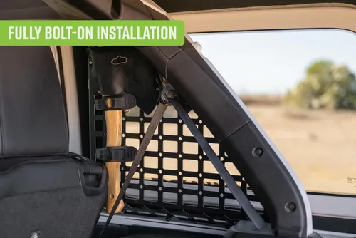 Vista 7 de DV8 Offroad Paneles Molle con bolsillo para ventana trasera para Jeep Wrangler JL 2018-2026 de 4 puertas Soluciones de montaje versátiles