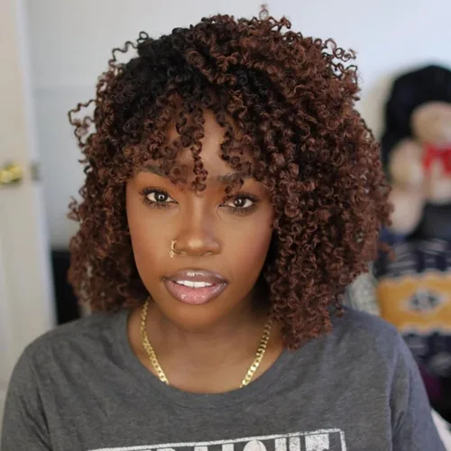 Vista 27 de Unionbeauty - Paquete de 8 trenzas de ganchillo Yanky Twist de 6 pulgadas, 8 paquetes, color negro natural, micro Passion Twist, extensiones