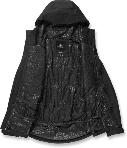 Vista 3 de Volcom Chaqueta con capucha Bolt para mujer con aislamiento para snowboard y esquí Negro