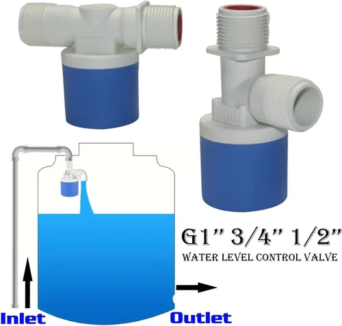 Vista 2 de 1PC Fully Automatic Water Level Control Float Valve, Shut-Off Mini(1",Side Water Inflow)
