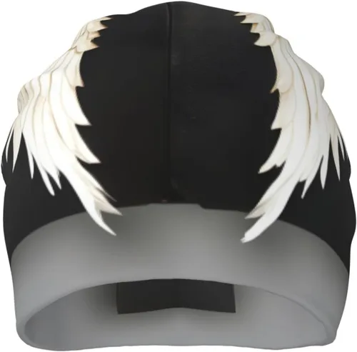 Vista 9 de Angel Feathers Men's Knit Hat â Fashion Adult Men's Knit Hat, Cap, Warm & Stylish Headgear with Brim, Ideal for Winter Wear. Black