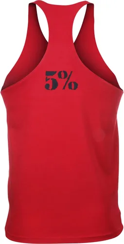 Vista 2 de 5% Nutrition Rich Piana - Camiseta sin mangas atlética con espalda en Y para hombre, color rojo One Day You May #279 L, RojoNegro "One Day You May