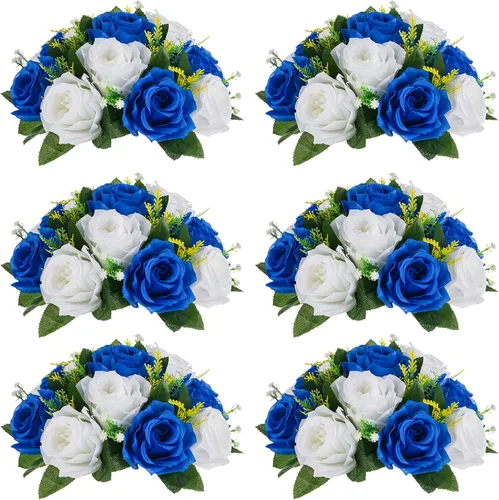 Vista 31 de NUPTIO Rosas Artificiales Negras Flores: Ramo de Flores Falsas Decoraciones de Halloween - 15 Cabezas Centros de Mesa de Rosas Artificiales con Base