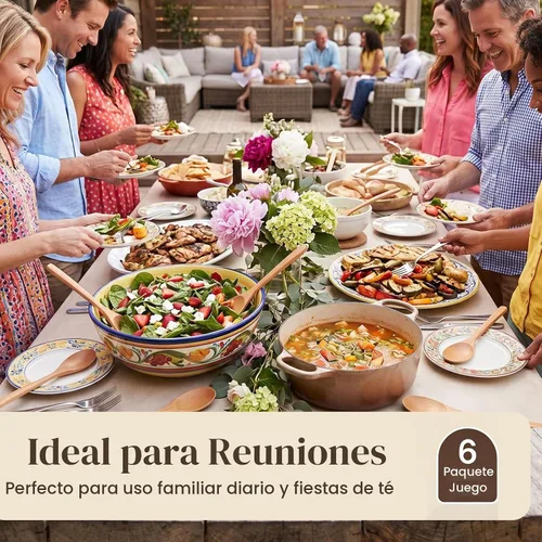 Vista 5 de HAKSEN Cucharas de madera, 6 cucharas de sopa de madera de 9 pulgadas para comer, mezclar, agitar, cuchara de mango largo para estilo japonés