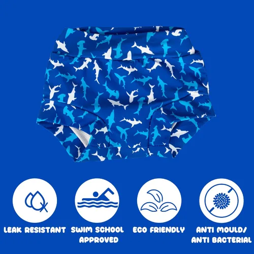 Vista 4 de BIG ELEPHANT - Pañales de natación para bebé, 3 unidades, ajustables, lavables, impermeables, reutilizables, para niños y niñas de 6 meses a 5 años