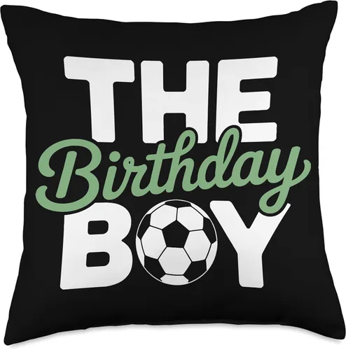 Vista 4 de Soccer Ball The Birthday Boy Soccer Lover Youth Throw Pillow
