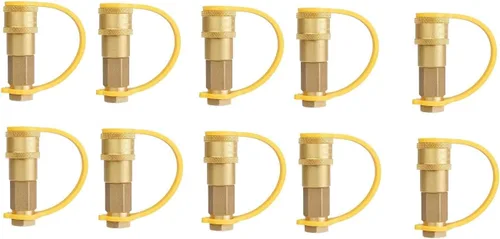 Vista 8 de South Bend Components Válvula de cierre de propano RV de 1/4 pulg. de conexión rápida hembra para propano/gas natural/aire, 100% latón sólido