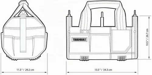 Vista 9 de ToughBuilt - Bolsa modular de herramientas de 12", almacenamiento portátil