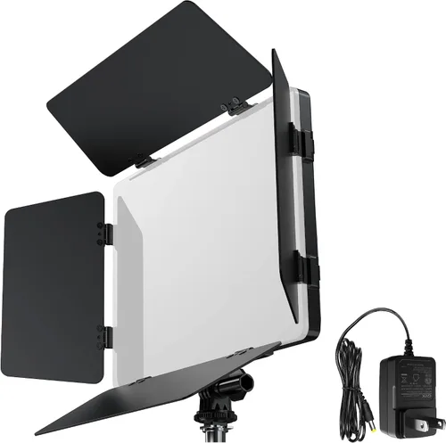 Vista 8 de Pixel Panel de luz de video LED, iluminación para cámara de fotografía, 20 W, bicolor, regulable, 2500-6500 K, luces LED de transmisión de estudio