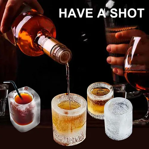 Vista 4 de Moldes de Silicona para Vasos de Chupito de 9 Cavidades Redondos, Juego de Horneado de Silicona para Chocolate, Dulces, Bandejas de Cubitos de Hielo