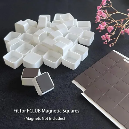 Vista 7 de FCLUB 24 bandejas de acuarela vacías – Moldes de esquina redondeada de plástico blanco de 0.1 fl oz para paleta de pintura de bricolaje