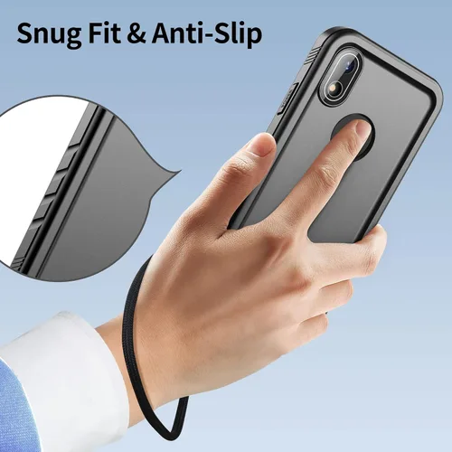 Vista 8 de SPORTLINK Funda impermeable para iPhone XR, protector de pantalla integrado a prueba de golpes, resistente al polvo, protección militar, resistente