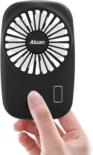 Vista 10 de Aluan Miniventilador de mano, potente, pequeño, personal, portátil, velocidad ajustable, USB, recargable, ventilador de pestañas para niños, niñas