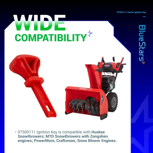 Vista 4 de BlueStars 4 paquetes de llave de encendido de arranque 951-10630 - para motores Ariens Craftsman Huskee MTD Zongshen - Reemplaza 07500111 731-05632