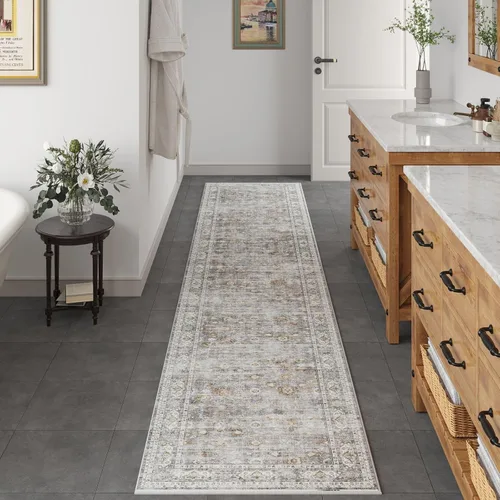 Vista 80 de Rugcomf Alfombra de Entrada de 2'x3' - Patrón Paisley, Tapete para Puerta de Entrada Interior, Floral Vintage, Lavable a Máquina, Alfombra