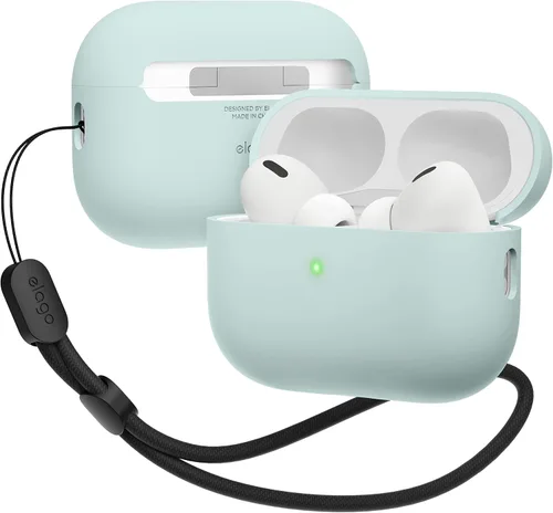 Vista 13 de elago Liquid Hybrid - Funda para AirPods Pro 2 con cordón, compatible con AirPods Pro de 2ª generación, protección de triple capa, resistente al