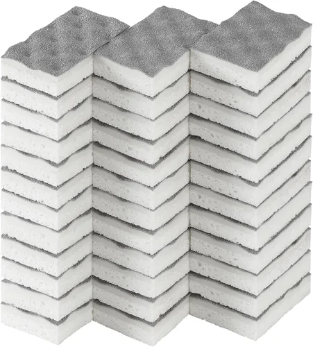 Vista 16 de JOYMOOP Esponja de cocina de dibujos animados, esponjas de celulosa para limpieza, esponjas antiarañazos para lavar platos, esponja reutilizable