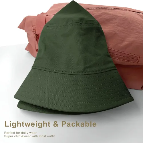 Vista 22 de GADIEMKENSD Sombrero de pescador 100% algodón, unisex, protección solar UPF 50, ligero, plegable