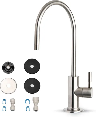 Vista 11 de iSpring GA1-AW llave de diseñador para filtro de agua, de gran capacidad, en bronce sólido, 14 onzas, 6.5 pulgadas x 11 pulgadas, estilo europeo