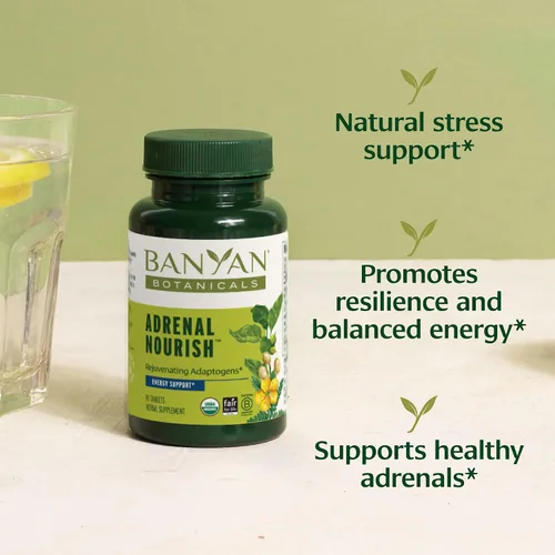 Vista 2 de Banyan Botanicals Nutrición suprarrenal orgánica - Suplemento de apoyo de cortisol y alivio del estrés - Apoyo de energía natural y fatiga