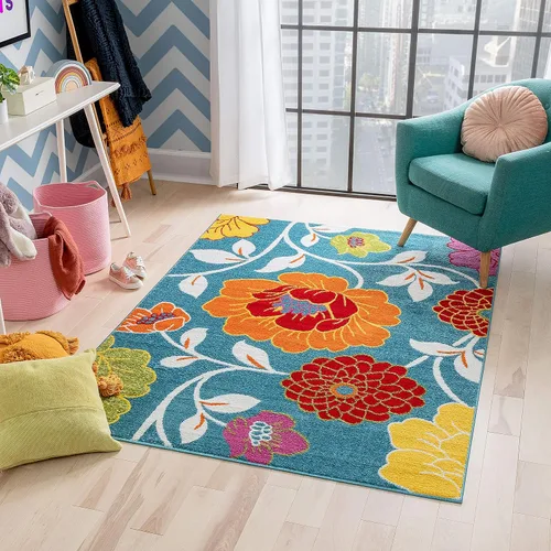 Vista 8 de Well Woven Alfombra Moderna de Puntos Elegantes y Rayas Marfil 2'3" x 7'3" Corredor Alfombra de Acento para Entrada, Habitación de Niños, Cocina